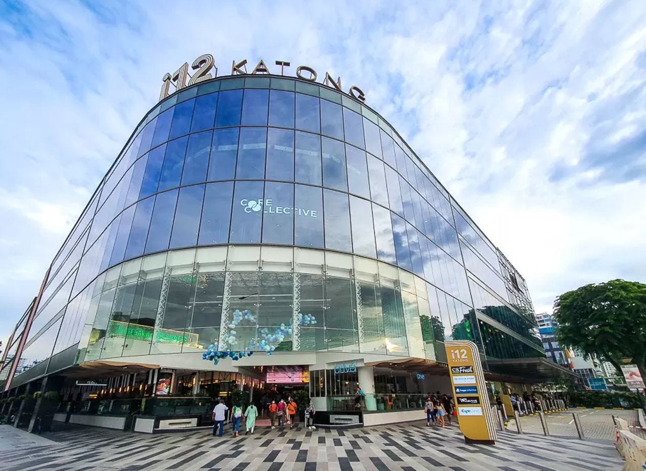 The i12 Katong shopping centre sign in Singapore