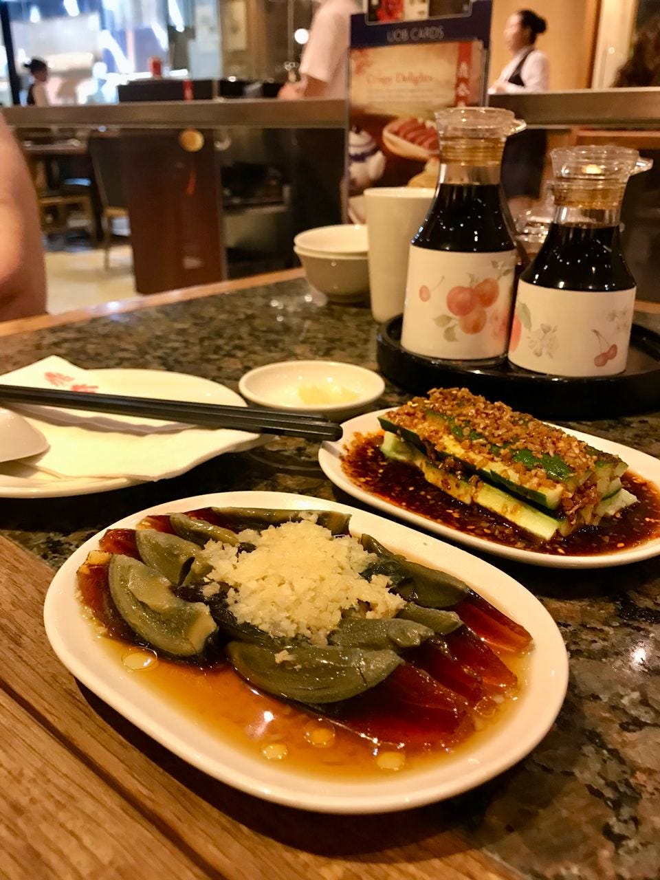 Century eggs at Din Tai Fung