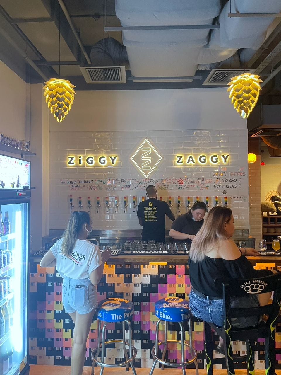 Interior of Ziggy Zaggy bar in Singapore
