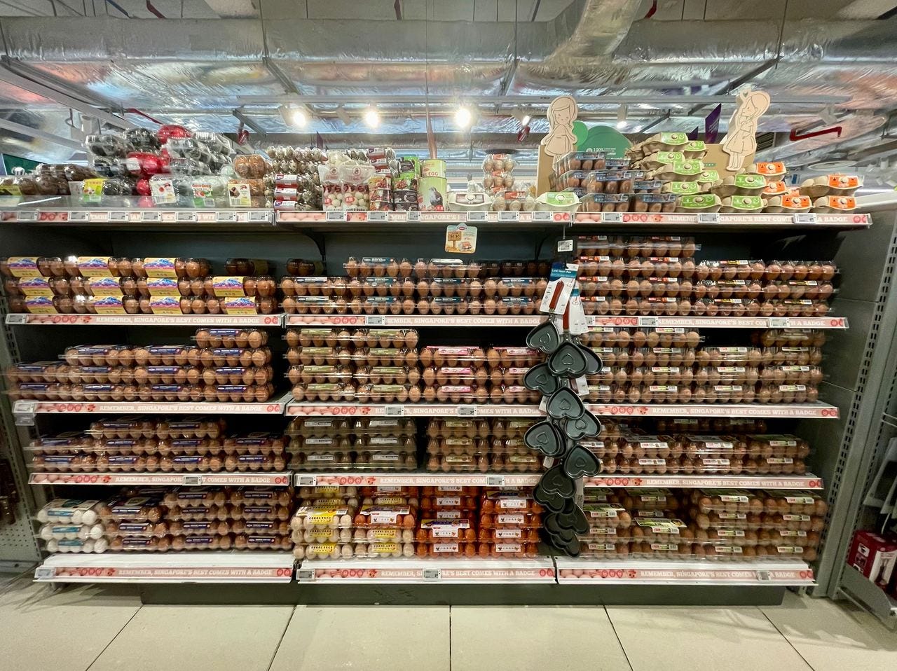 Egg selection at FairPrice Finest