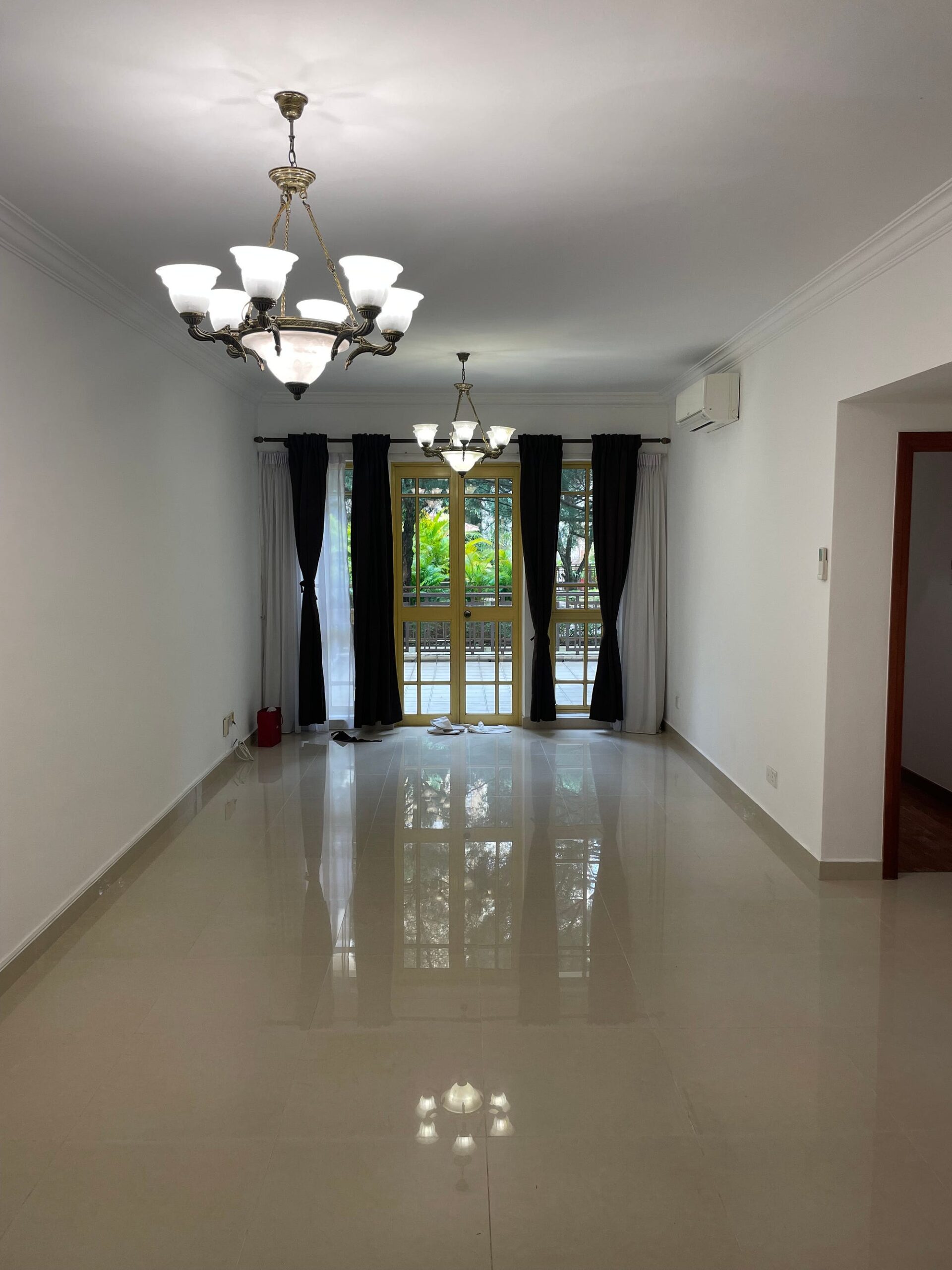 Living and dining room in the viewed apartment