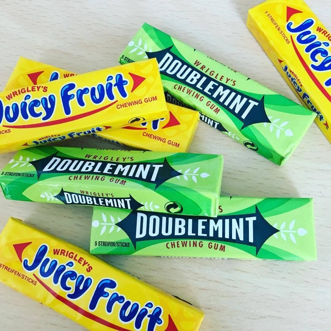 Packets of Wrigley’s chewing gum