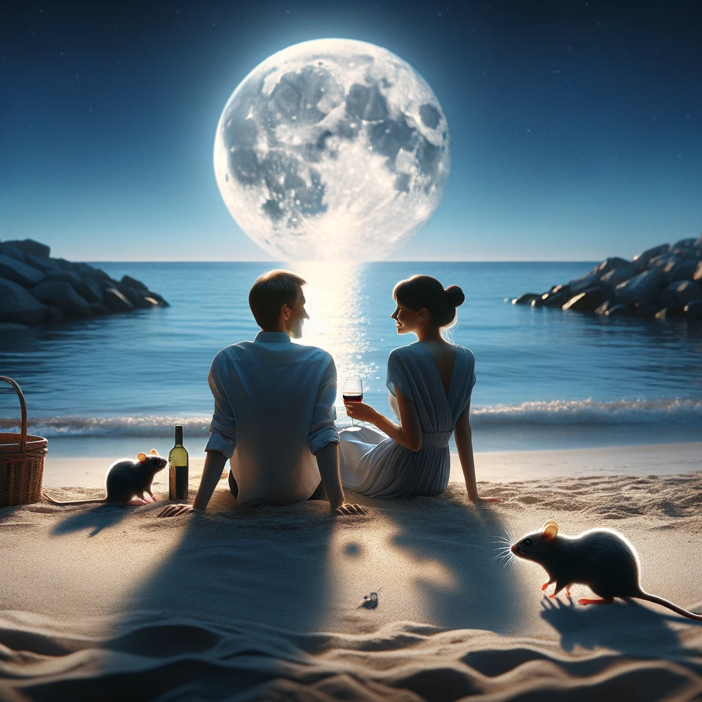 Mice on the beach