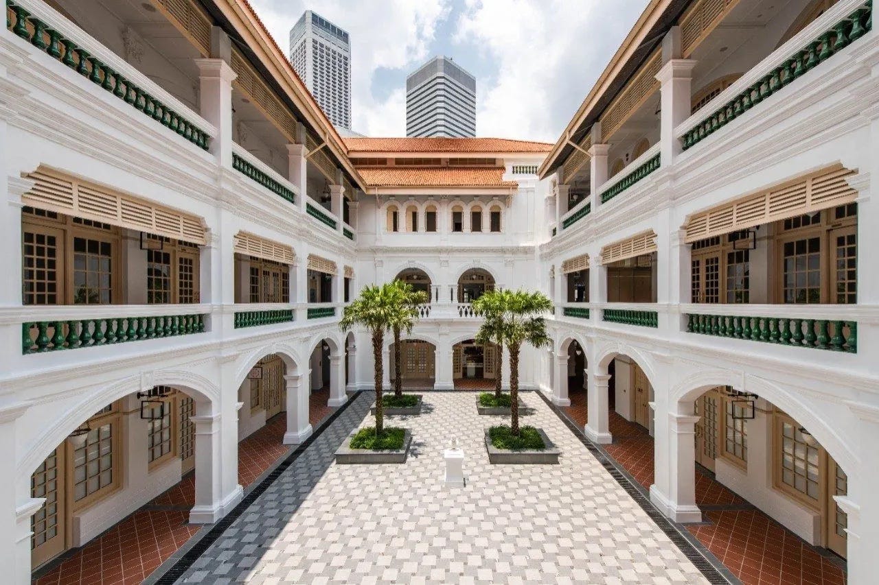 Courtyard inside a historic Singapore building