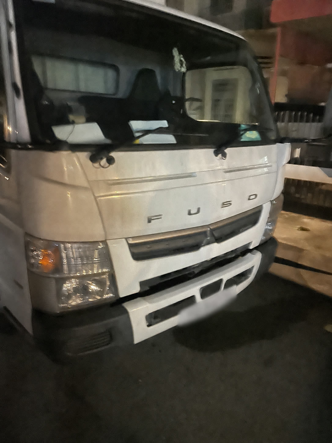 One of the two trucks that held our belongings overnight.