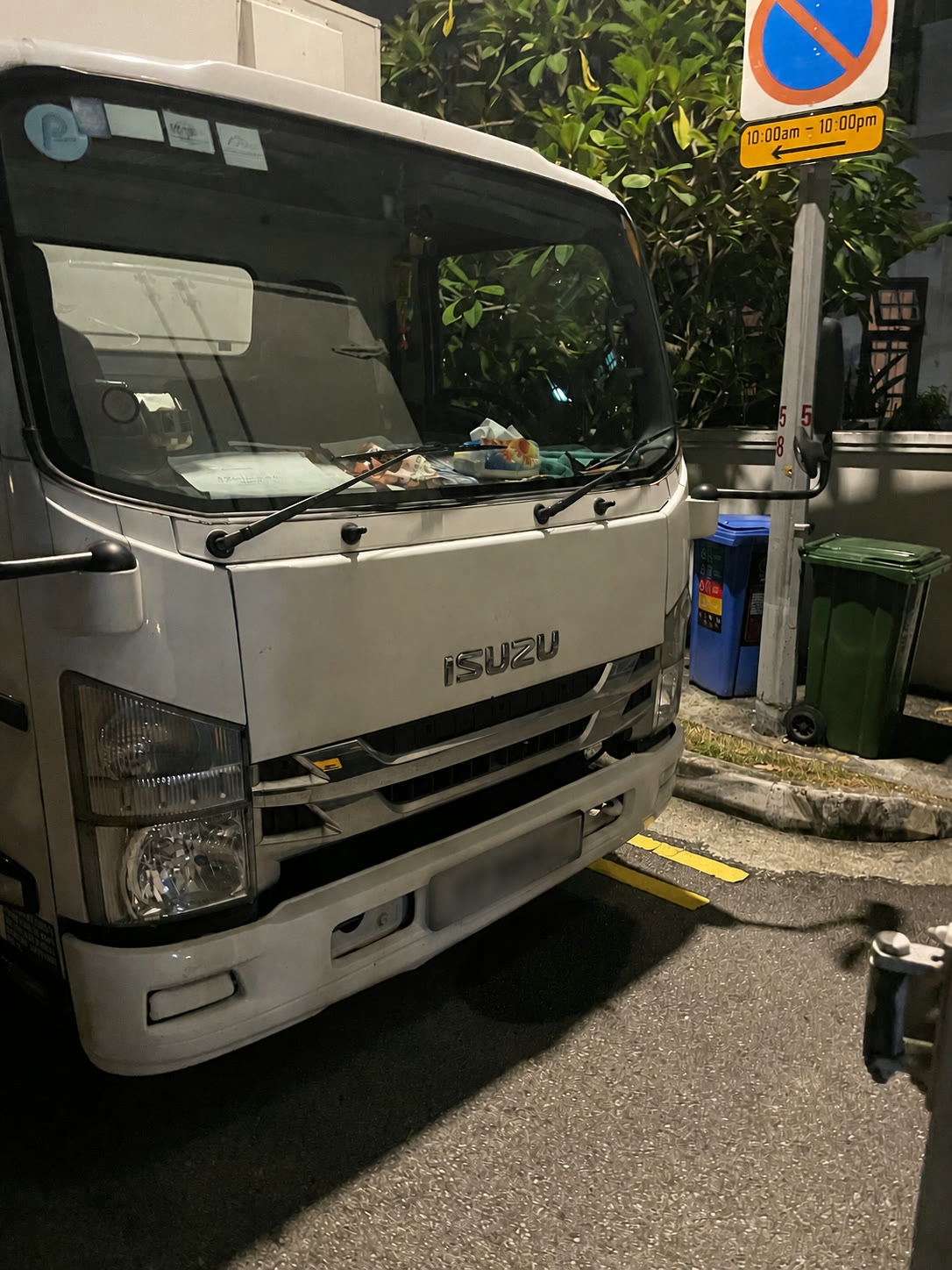 The second truck, also loaded for the night.