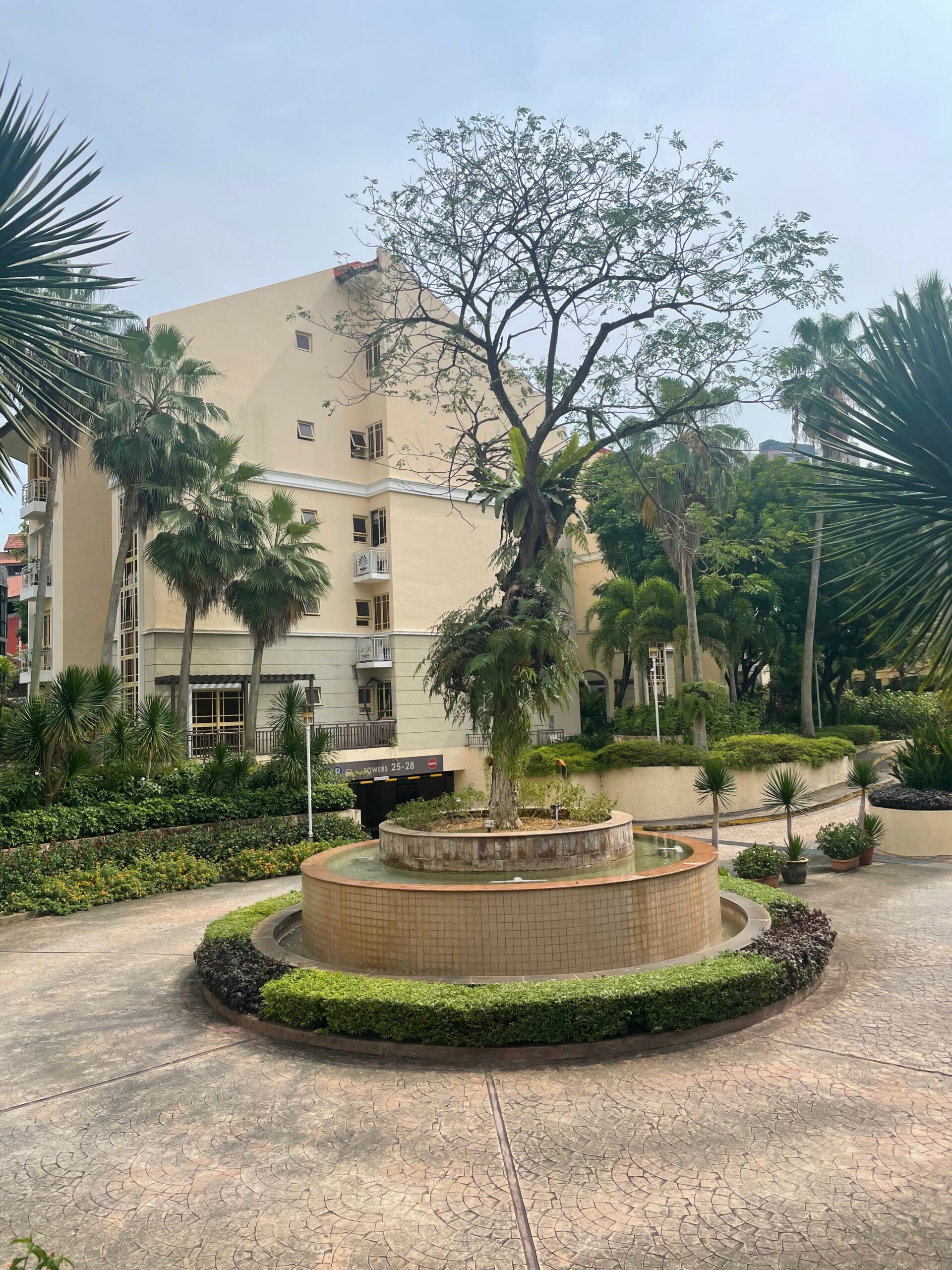 Landscaped courtyard at Villa Marina