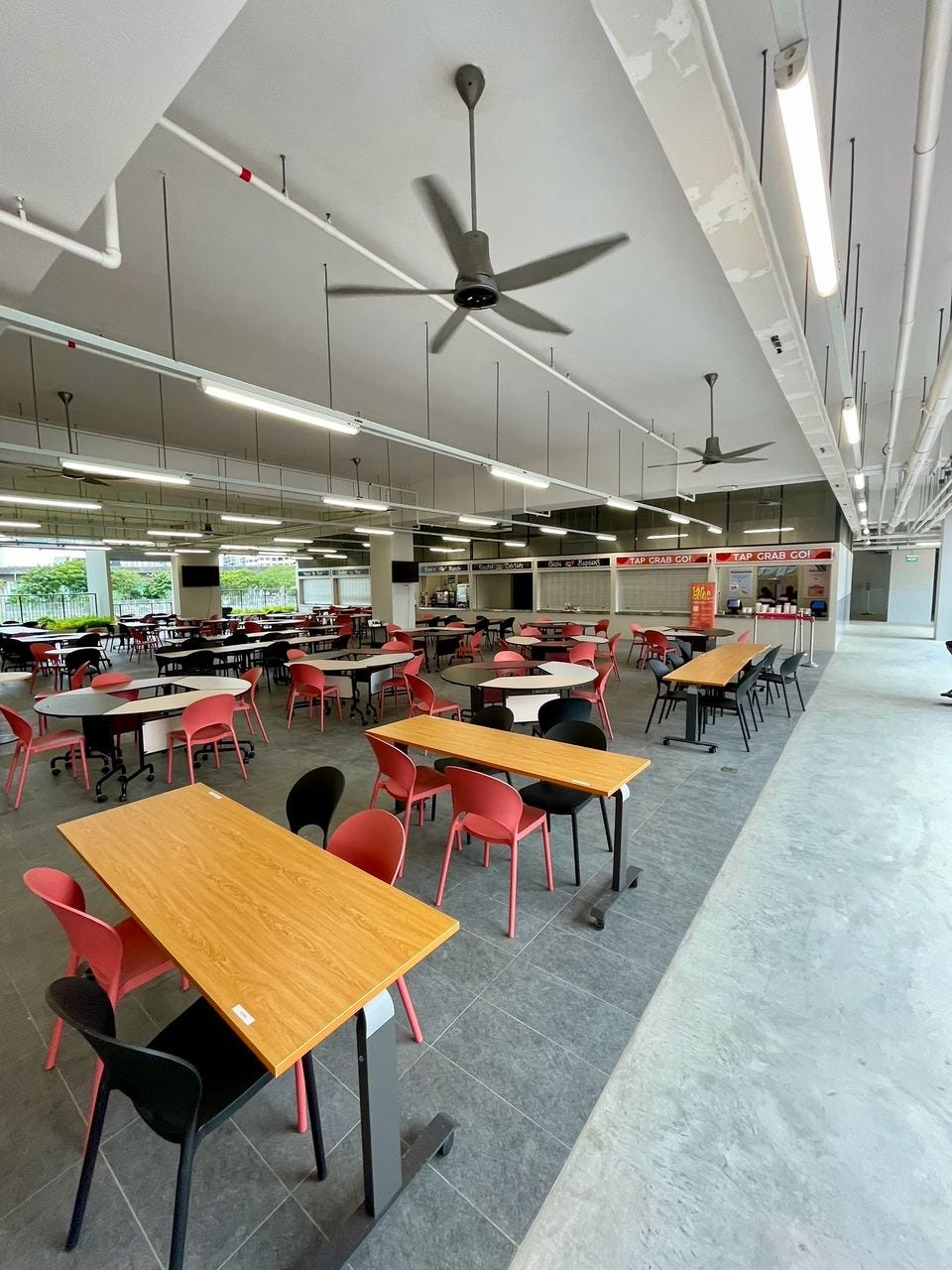 School canteen seating area at Yusof Ishak Secondary School