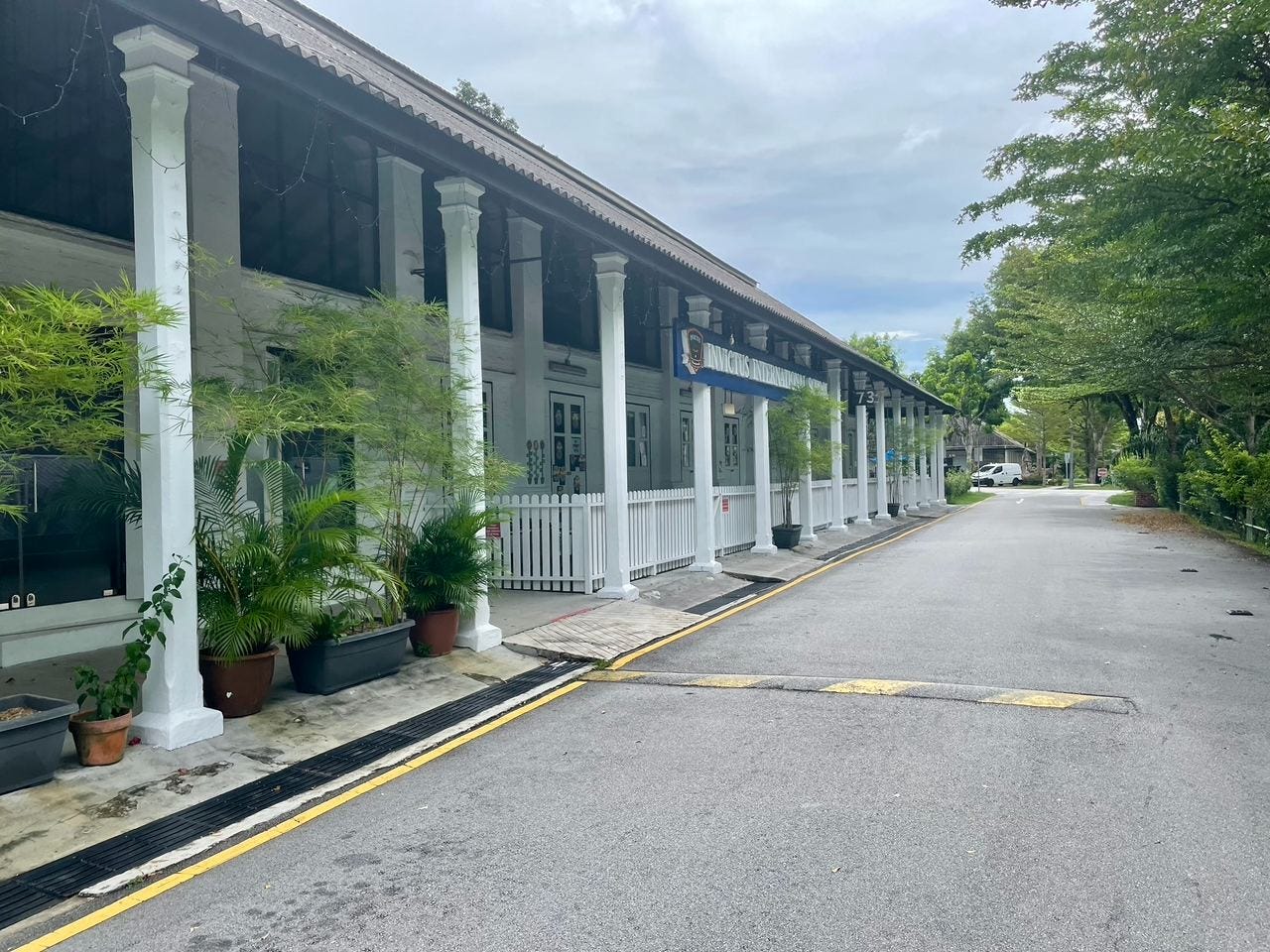 School building and covered walkway at Invictus Dempsey Hill