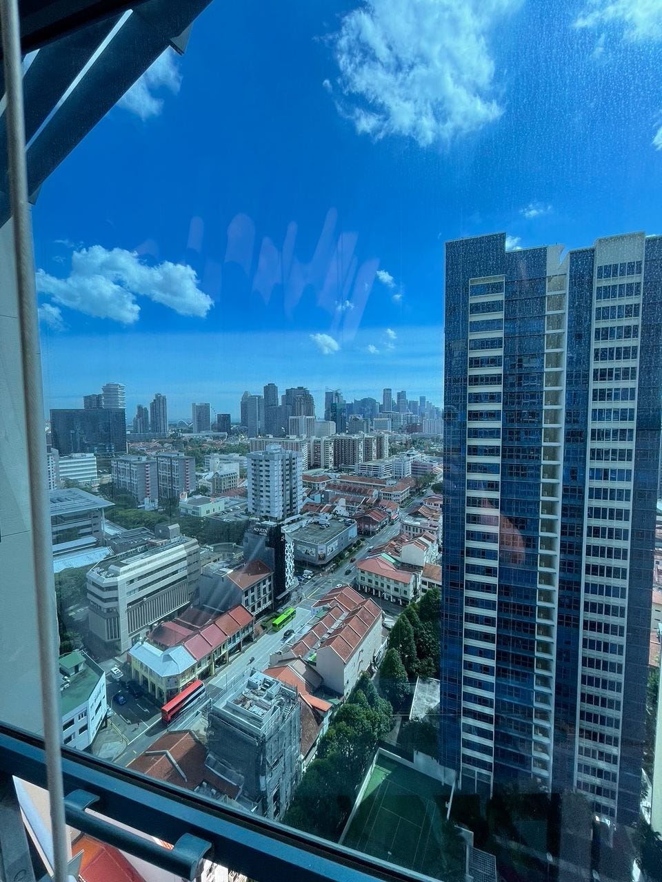 View of Little India from a high-rise apartment