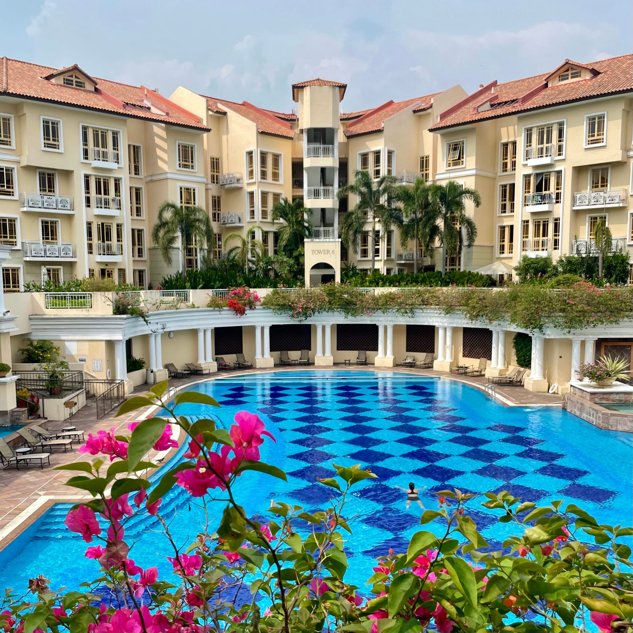 Villa Marina swimming pool and condominium buildings